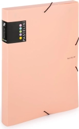 Pudełko z gumką A4 Pastelini brzoskwiniowe