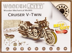 WOODEN CITY puzzle 3D Motocykl Cruiser V‑Twin 168 elementów