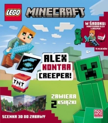 lego minecraft: alex kontra creeper – interaktywny zestaw z minifigurkami i książką zadań