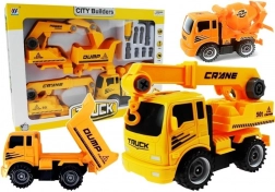 Zestaw rozkładanych pojazdów budowlanych