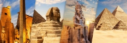 Panoramiczne puzzle BLUEBIRD Odkryj Egipt: Luksor i Giza 1000 elementów