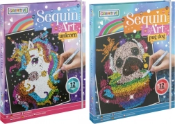 Tworzenie obrazków według numerów – jednorożec lub piesek, 20 × 25 cm