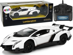 Auto sportowe R/C 1:24 Lamborghini Veneno Białe 2.4 G Światła