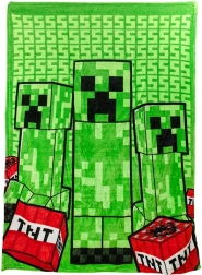 Koc Minecraft Creeper z poduszką