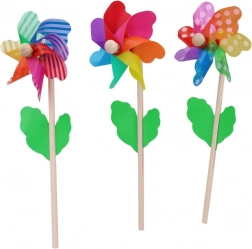 Drewniany wiatraczek 12 cm, 3 rodzaje