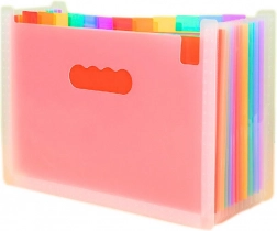 Organizer na dokumenty z kolorowymi zakładkami i kieszeniami formatu A4