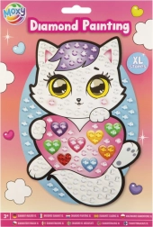 Kreatywny zestaw do malowania diamentami Kotek XL