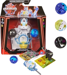 Zestaw startowy Bakugan z 3 kolekcjonerskimi figurkami Mantid, Titanium Dragonoid i Trox