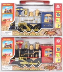 Dymiąca plastikowa lokomotywa na baterie