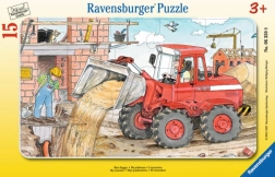 RAVENSBURGER puzzle planszowe prace z koparką 15 elementów