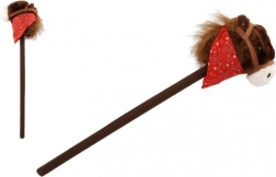 dziecięcy pluszowy koń na kiju