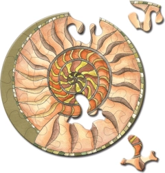 Okrągłe mini puzzle CURIOSI Picoli – ślimak, 33 elementy