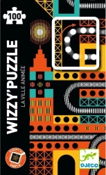 DJECO Magnetyczne puzzle Kinoptik Miasto 100 elementów