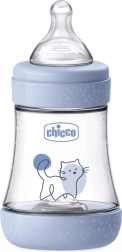 Chicco antykolkowa butelka dla niemowląt Perfect5 150 ml, chłopiec, wolny przepływ 0m+