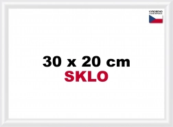 Plastowa rama 30x20 cm biała