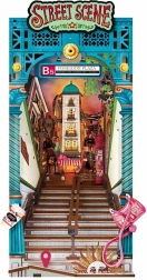 Rolife DIY 3D podpórka do książek Uliczka z oświetleniem LED