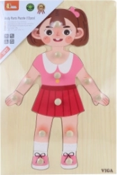 Drewniana układanka – dziewczynka