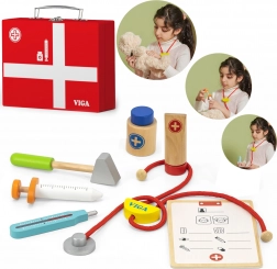 Drewniany zestaw lekarski w walizce VIGA