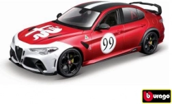 Metalowy model auta 1:18 BBURAGO Alfa Romeo Giulia GTAm czerwony
