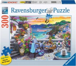 Puzzle Ravensburger Zachód słońca nad Santorini 300 elementów