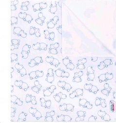 Nieprzemakalna flanelowa podkładka NEW BABY hipopotam