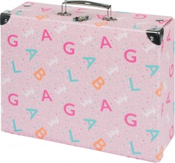 Składany szkolny kuferek BAAGL Logo różowy z okuciami