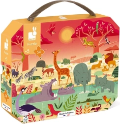 Janod puzzle w walizeczce Sawanna 54 elementy