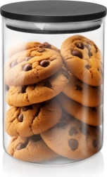 Szklany słoik na produkty sypkie z pokrywką i uszczelką 600 ml