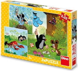 Dino puzzle Krecik i niebieskie spodenki 3×55 elementów