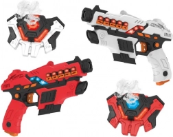 Zestaw laserowych broni + tarcze z funkcją dymu