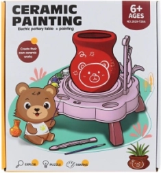 Turkusowe koło garncarskie na baterie dla dzieci