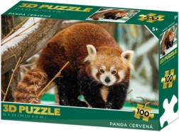 3D puzzle panda ruda 100 elementów