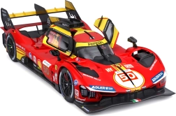metalowy model bburago 1:18 ferrari 499p nr 50 – zwycięzca 24h le mans 2024