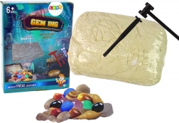 Archeologiczny zestaw kryształów z kopalni kamieni szlachetnych