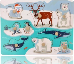 Układanka z uchwytami z arktycznymi zwierzętami