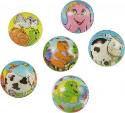 Piankowa skacząca piłeczka Zwierzątka 6 cm