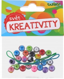 Kolorowe koraliki ze sznurkiem