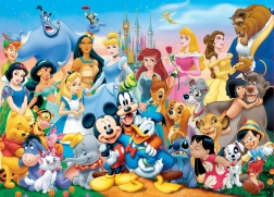 Educa drewniane puzzle Disney – bajeczny świat, 100 elementów