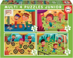 Educa puzzle dla dzieci Motywy sportowe 4w1