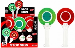 Policyjny lizak sygnalizacyjny ze światłem