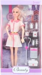 Lalka lekarka z ruchomymi ramionami i akcesoriami 29 cm