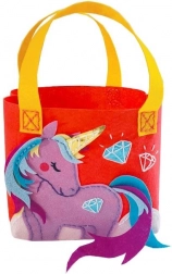 Zestaw kreatywny – fioletowa torebka jednorożec Filcowe robótki