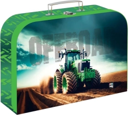 Dziecięca walizeczka na przybory plastyczne 34 cm – traktor OXYBAG