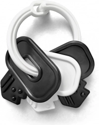 czarno-białe grzechoczące kluczyki dla niemowląt