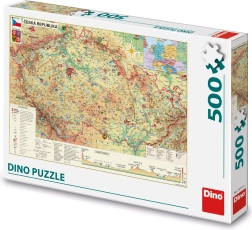 Dino puzzle Mapa Czech 500 elementów