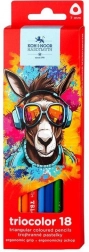 Trójkątne kredki KOH-I-NOOR Triocolor 18 szt.