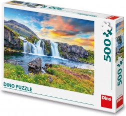 Puzzle DINO Islandzki wodospad 500 elementów