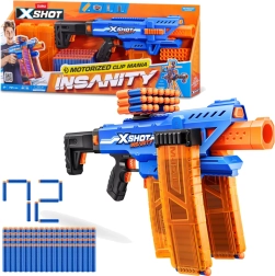 ZURU X-SHOT INSANITY automatyczny blaster na piankowe strzałki, 72 strzałki