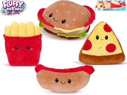 Pluszowe zabawki Fluffy Menu – hamburger, pizza, frytki i hot dog