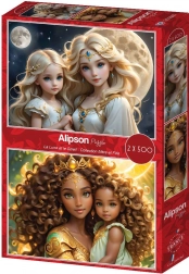 Puzzle Matka i córka: księżyc i słońce 2×500 elementów